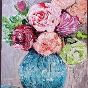 Jarrón de Flores - Original 8x12 inches on Canvas