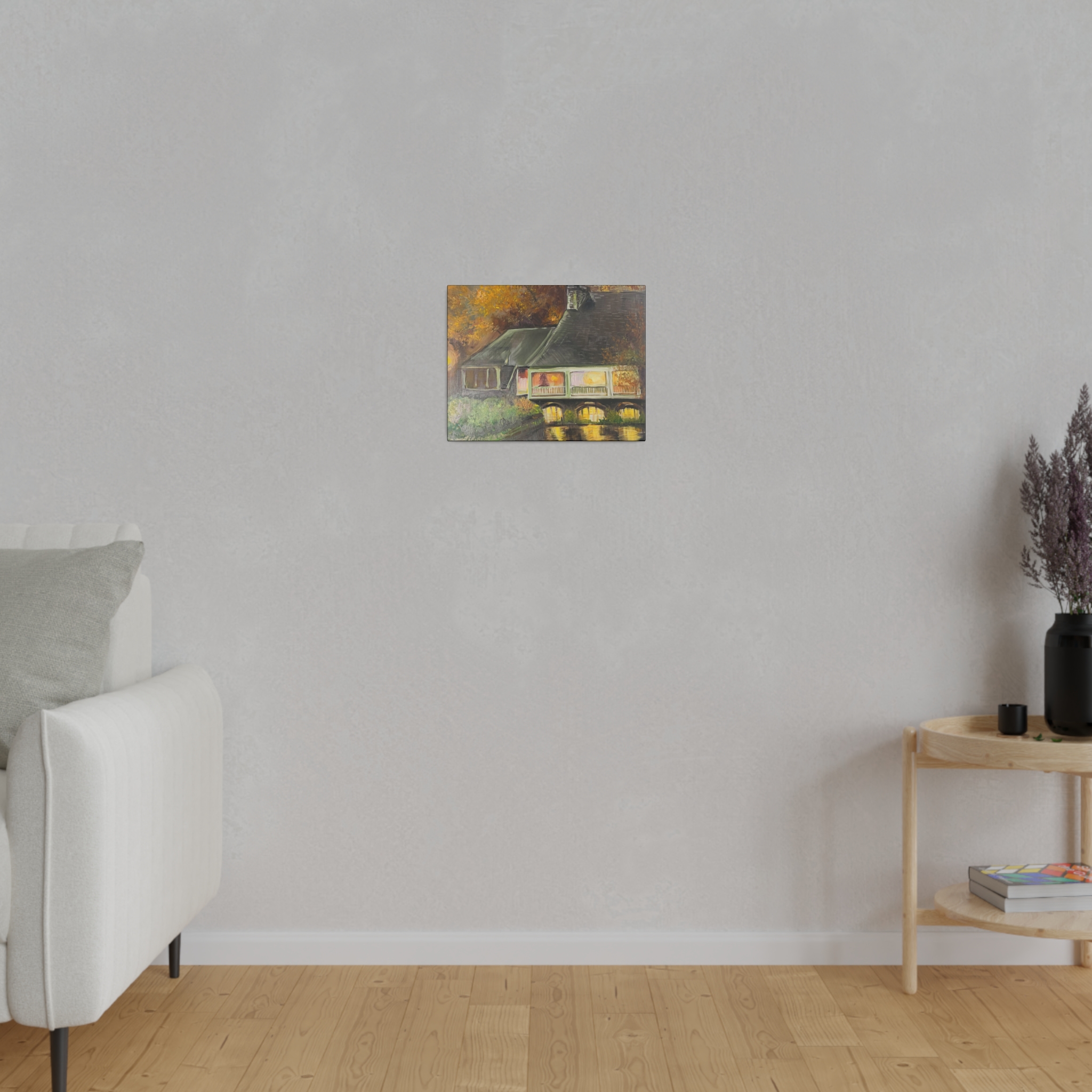 The Cottage near waterfall (Matte Canvas, Stretched, 0.75") - Image 3