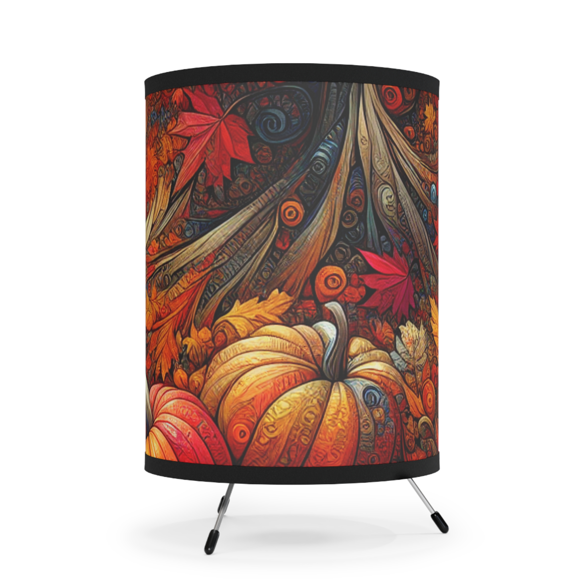 Tripod Lamp with High-Res Printed Shade, US\CA plug