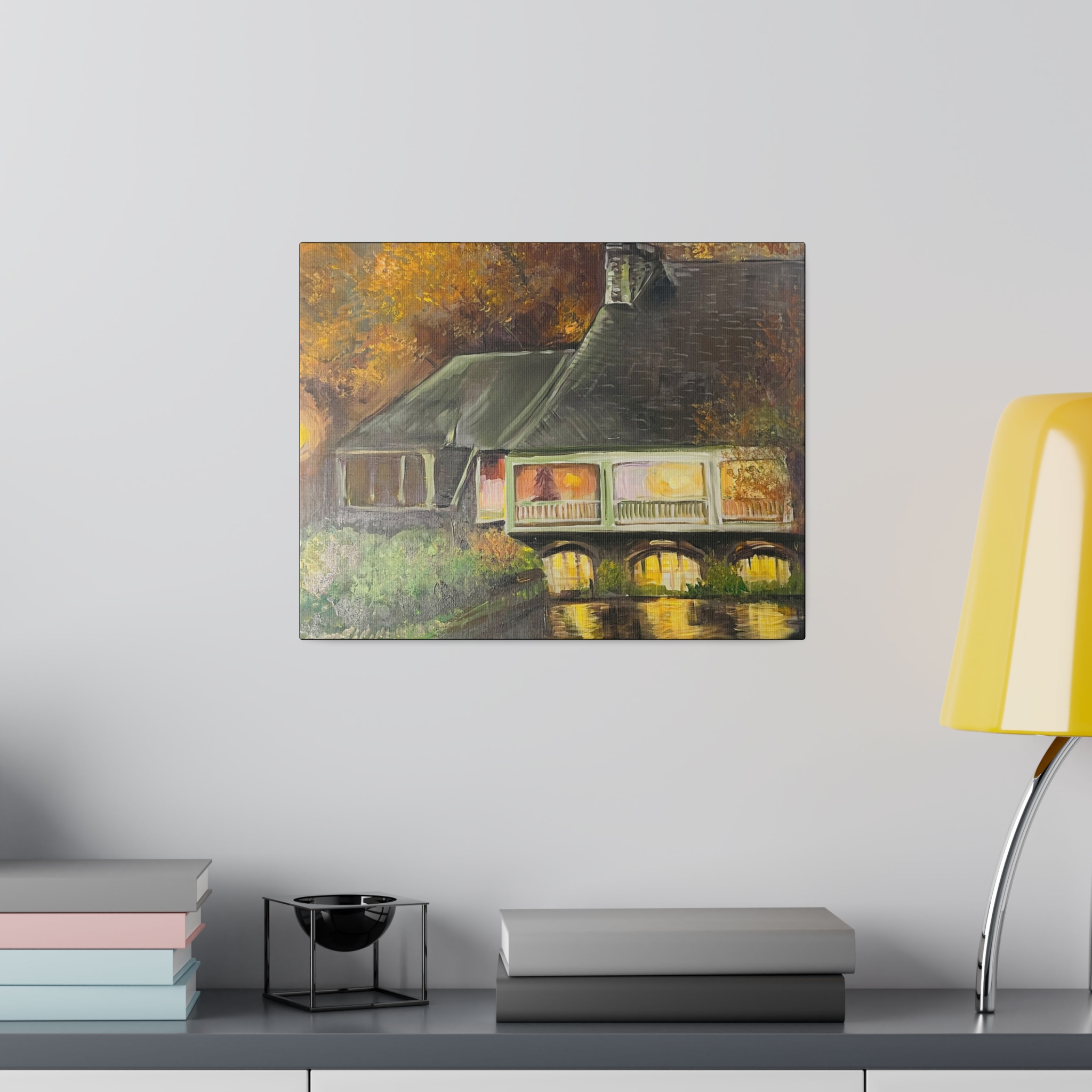 The Cottage near waterfall (Matte Canvas, Stretched, 0.75") - Image 4
