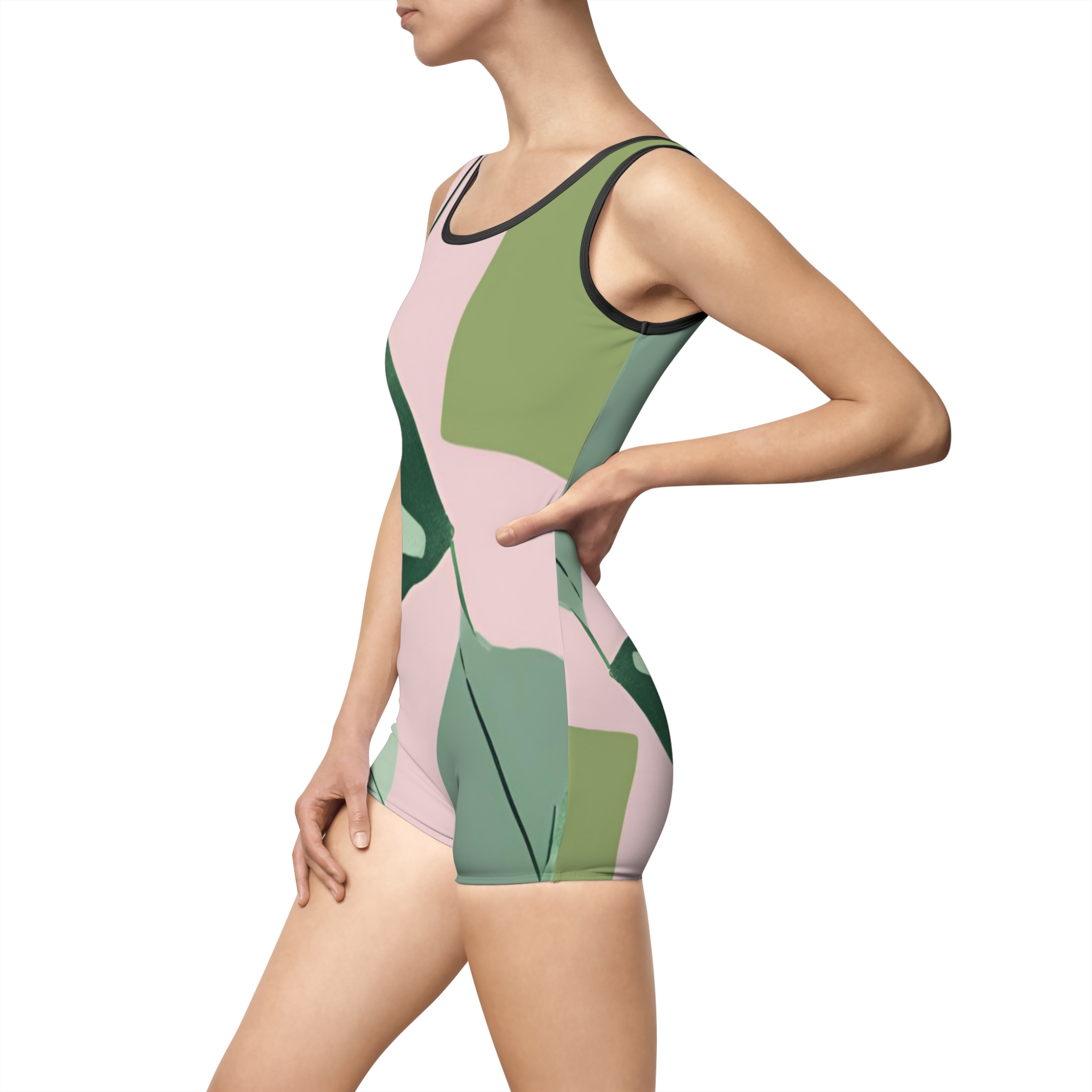 Women's Vintage Swimsuit with Tropical Design - Retro Style Swimwear for Beach Days - Image 4