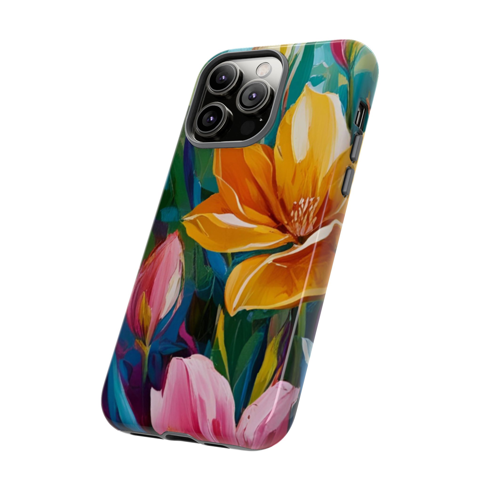 Floral Tough Phone Case - Vibrant Flower Design for Nature Lovers - Image 86