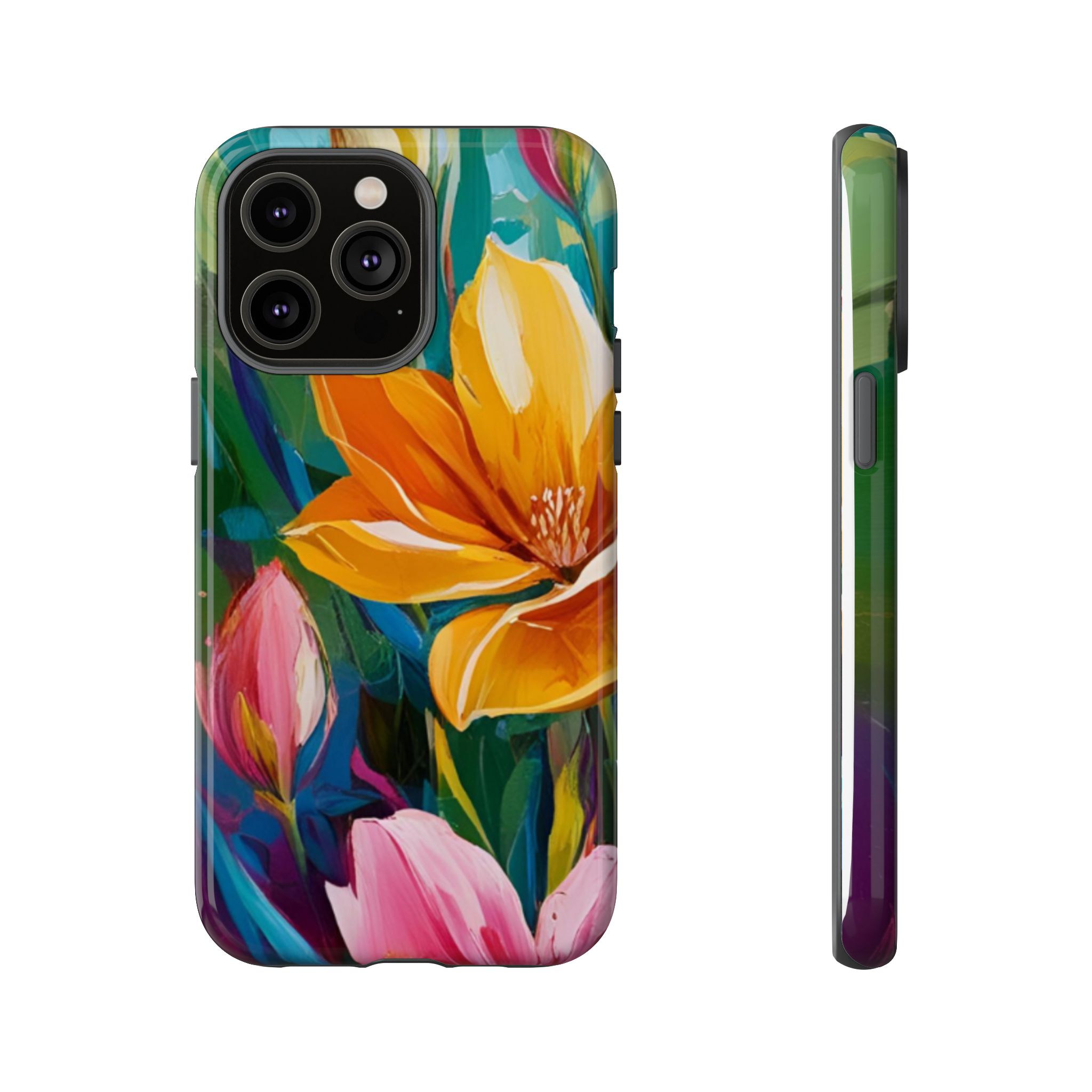 Floral Tough Phone Case - Vibrant Flower Design for Nature Lovers - Image 85