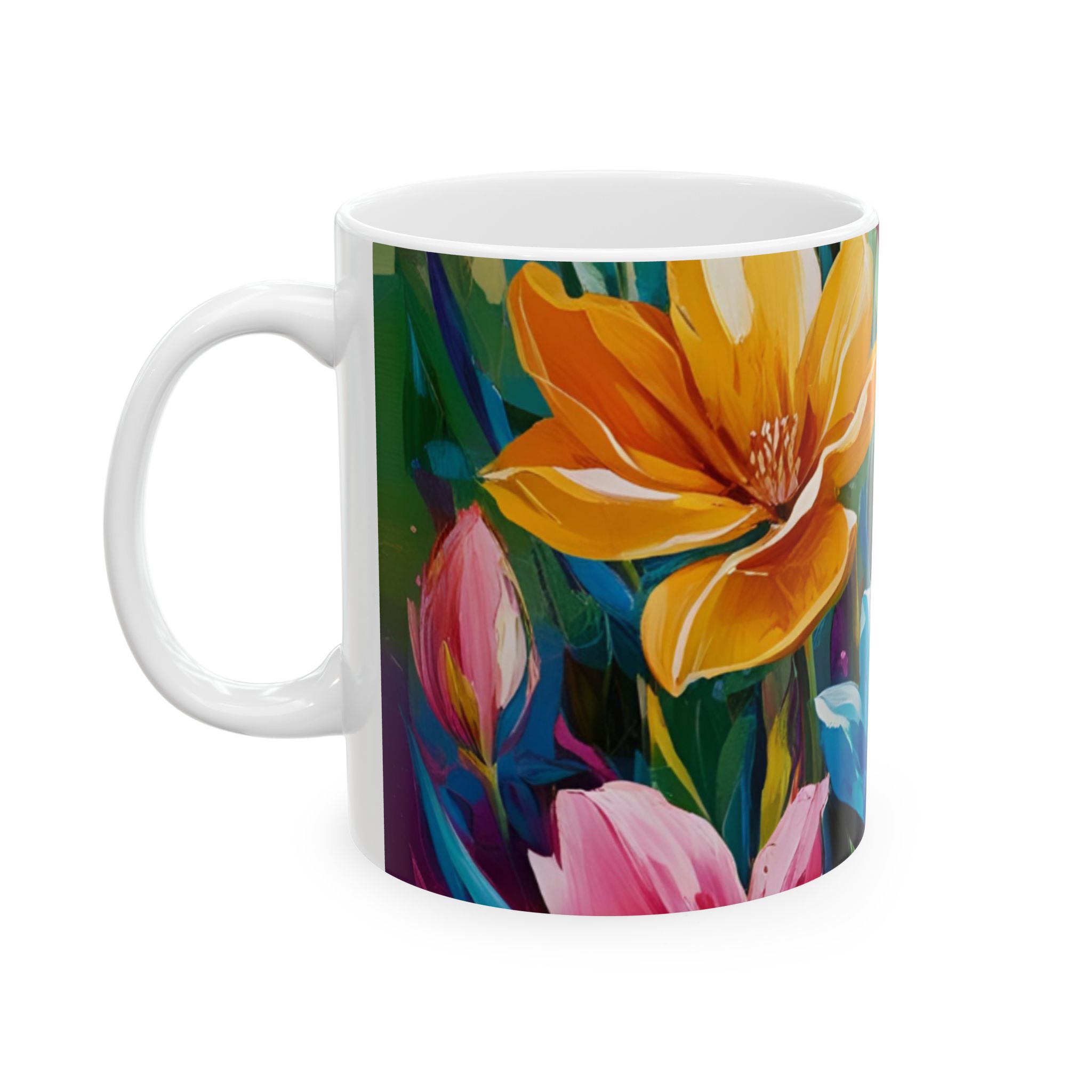 Vibrant Floral Ceramic Mug - 11oz & 15oz - Perfect Gift for Garden Lovers - Image 6