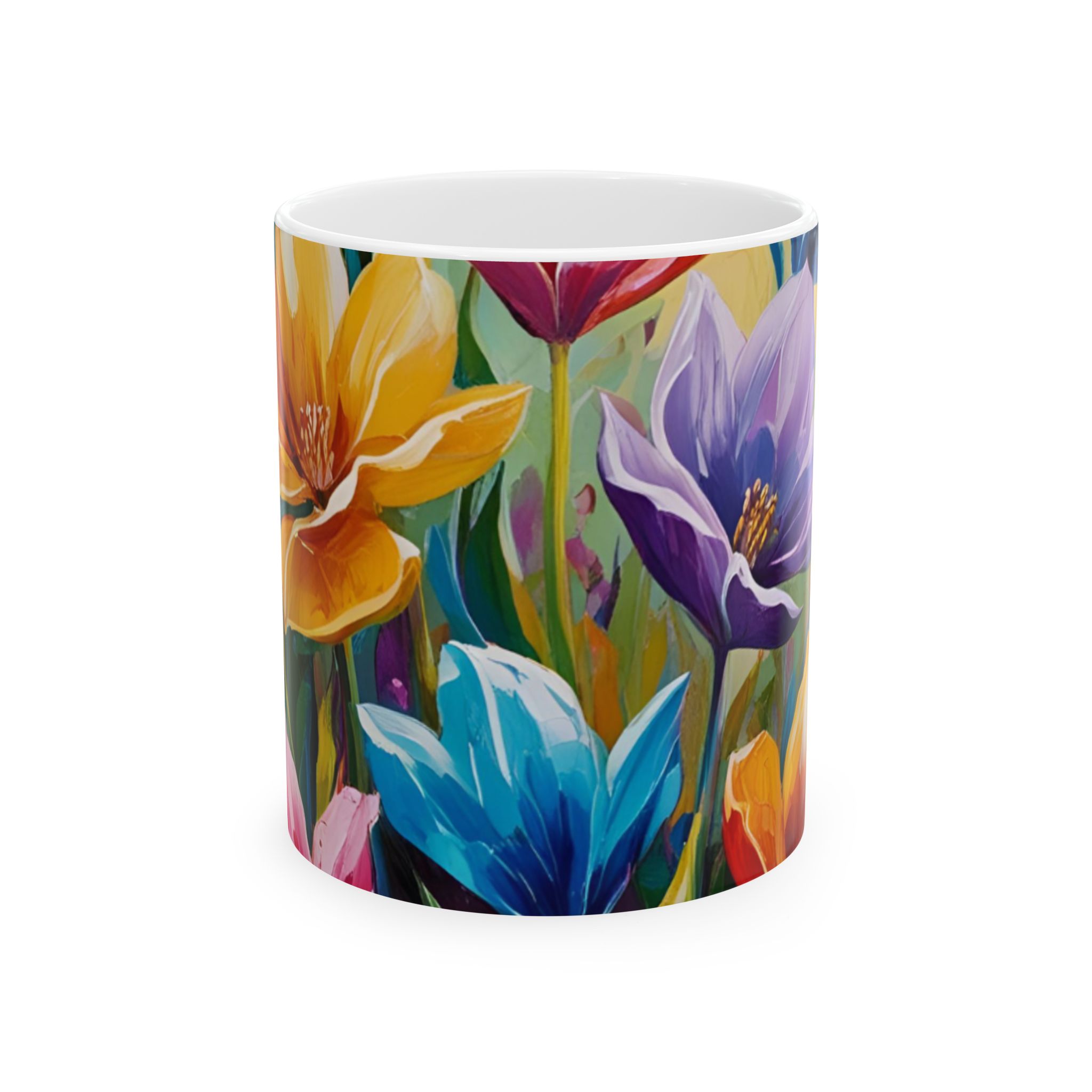 Vibrant Floral Ceramic Mug - 11oz & 15oz - Perfect Gift for Garden Lovers - Image 4