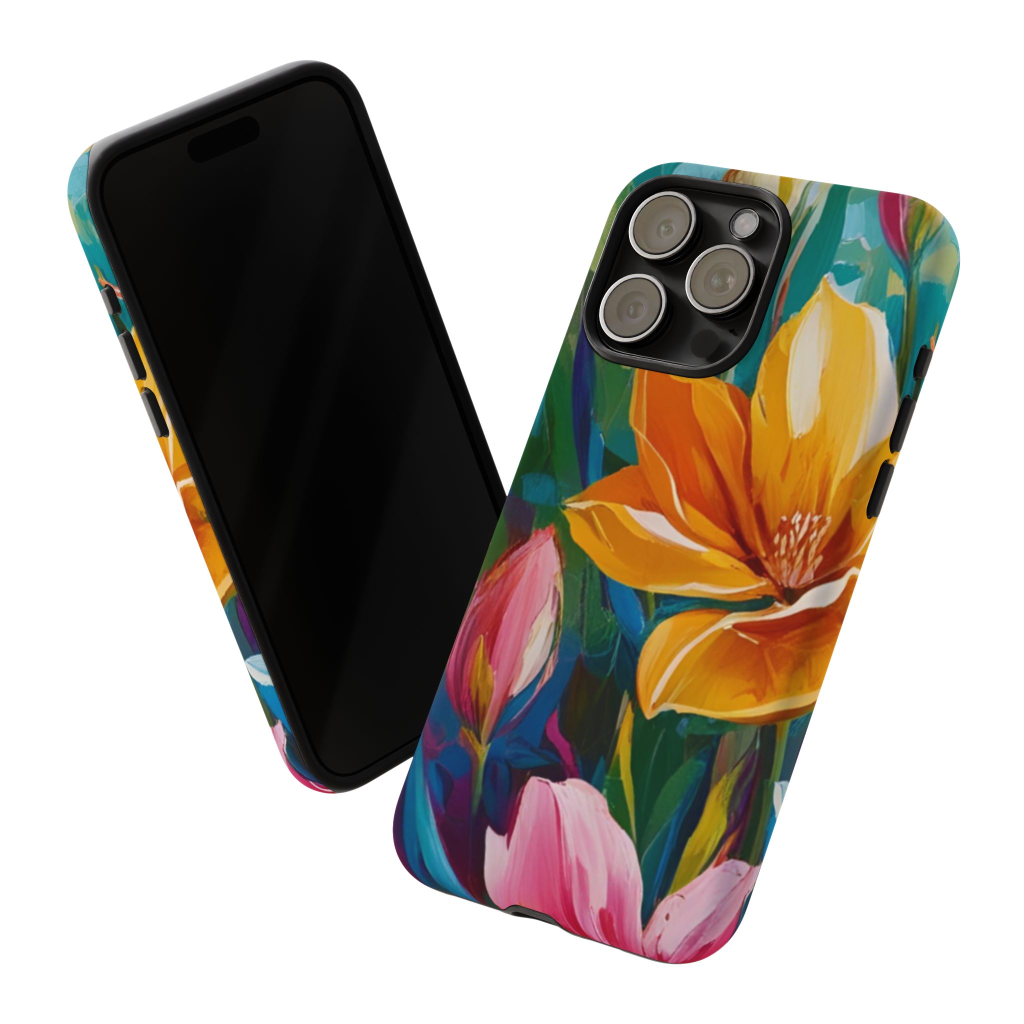 Floral Tough Phone Case - Vibrant Flower Design for Nature Lovers - Image 135