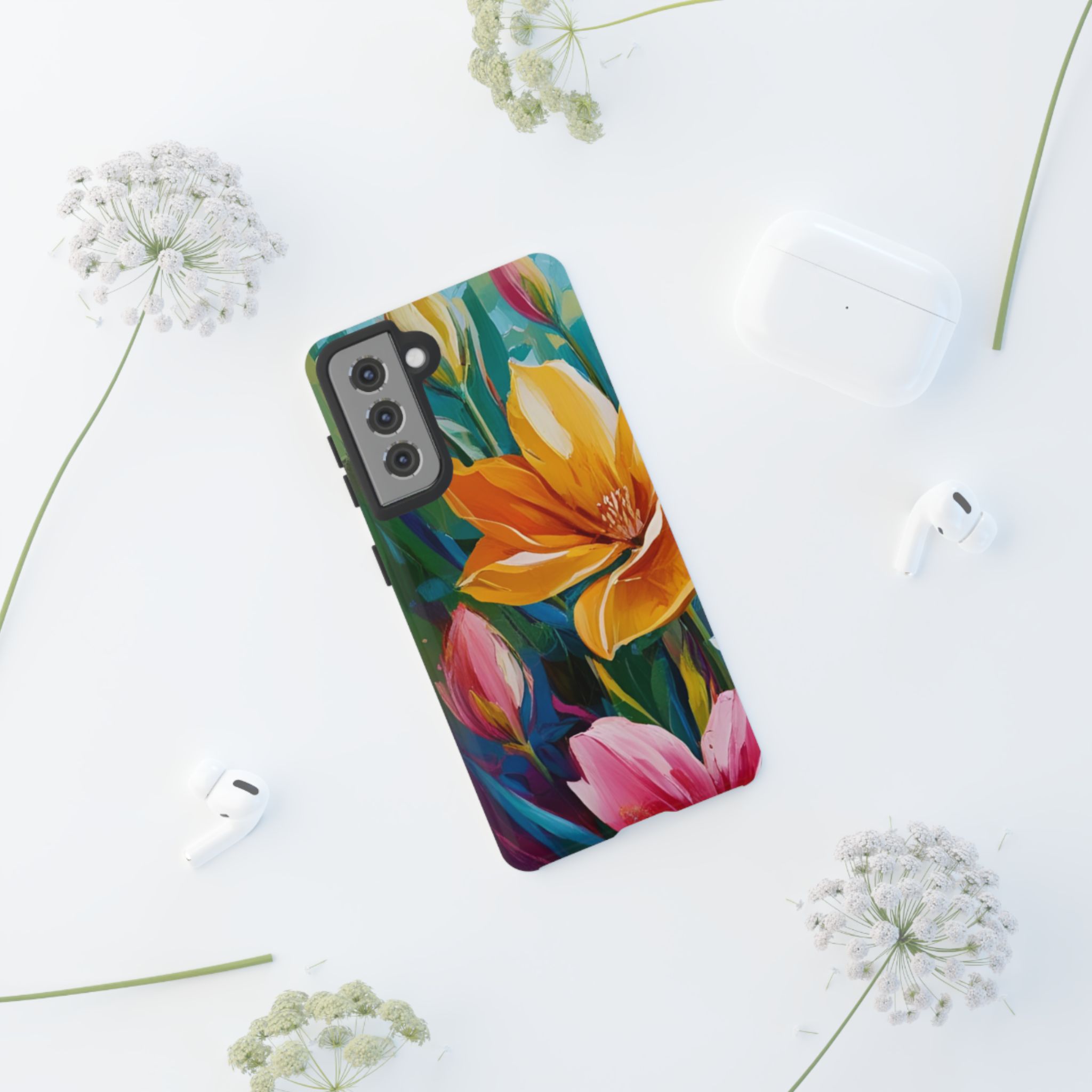 Floral Tough Phone Case - Vibrant Flower Design for Nature Lovers - Image 44