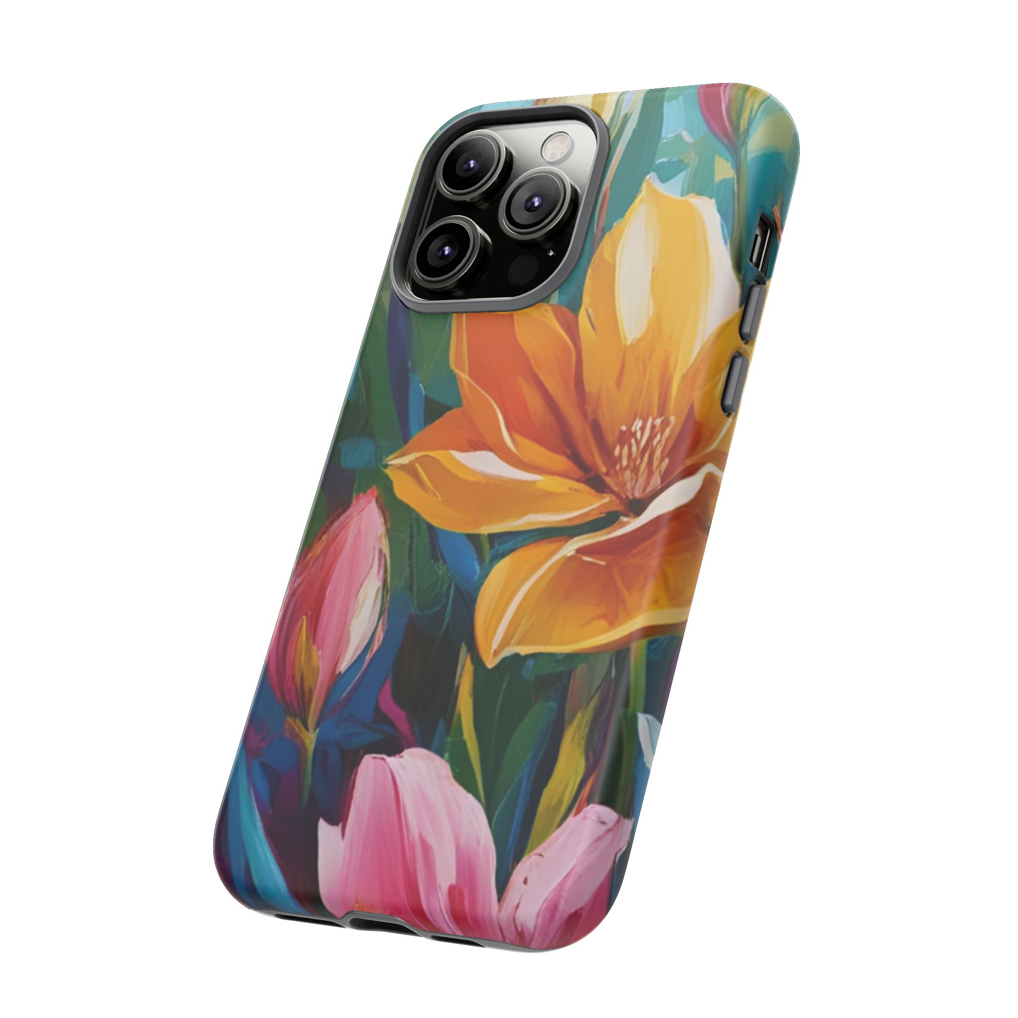 Floral Tough Phone Case - Vibrant Flower Design for Nature Lovers - Image 90