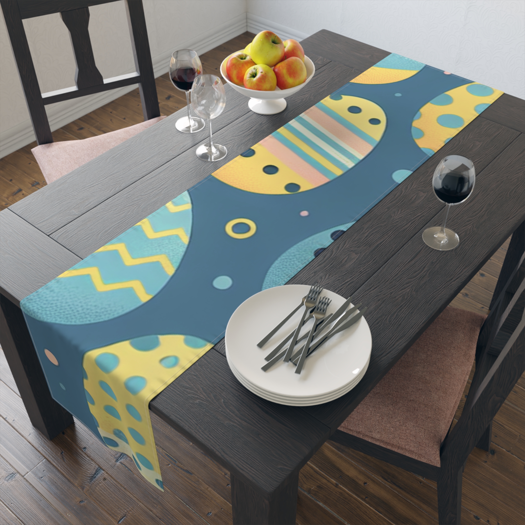 Easter Themed Table Runner – Colorful Egg Design for Spring Celebrations - Image 4