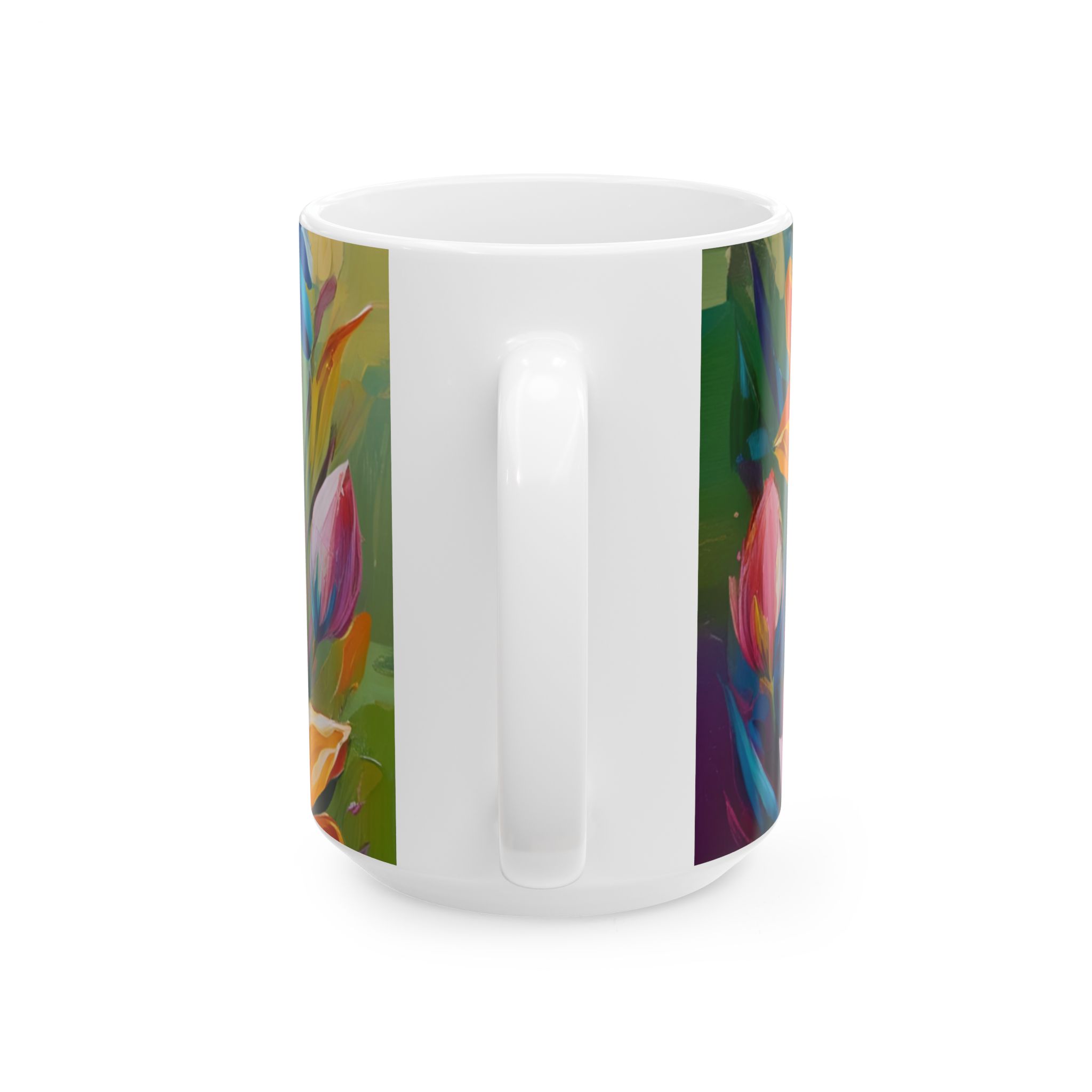 Vibrant Floral Ceramic Mug - 11oz & 15oz - Perfect Gift for Garden Lovers - Image 9