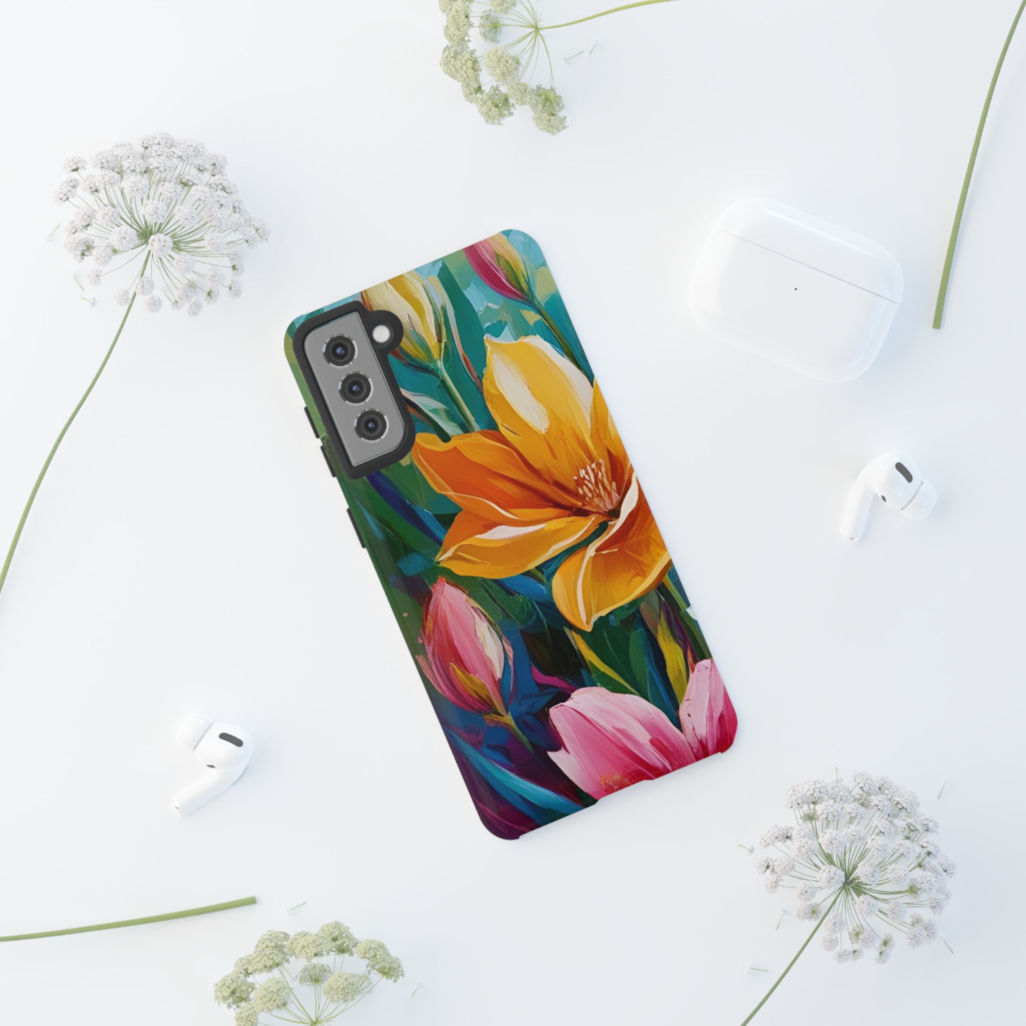 Floral Tough Phone Case - Vibrant Flower Design for Nature Lovers - Image 46