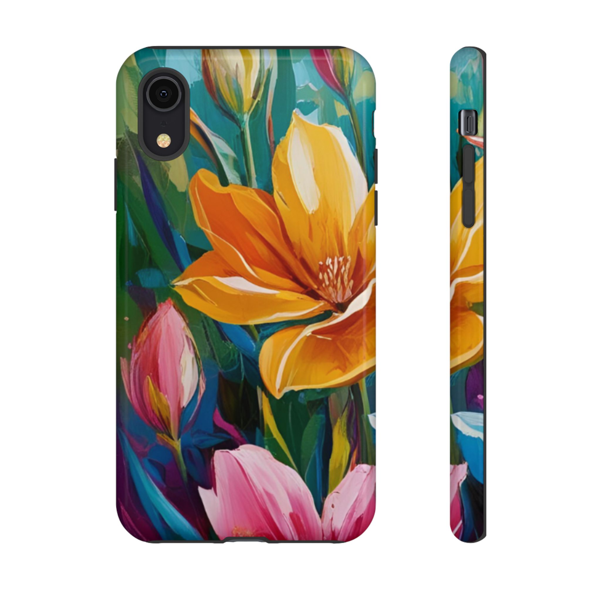 Floral Tough Phone Case - Vibrant Flower Design for Nature Lovers - Image 3