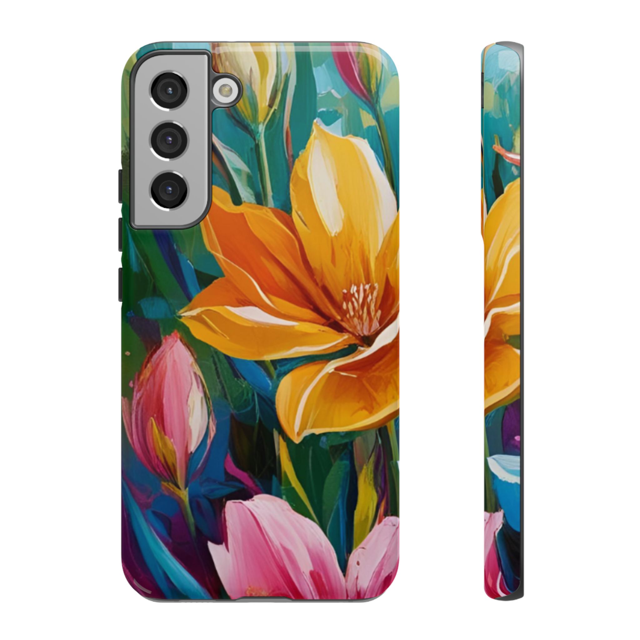 Floral Tough Phone Case - Vibrant Flower Design for Nature Lovers - Image 57