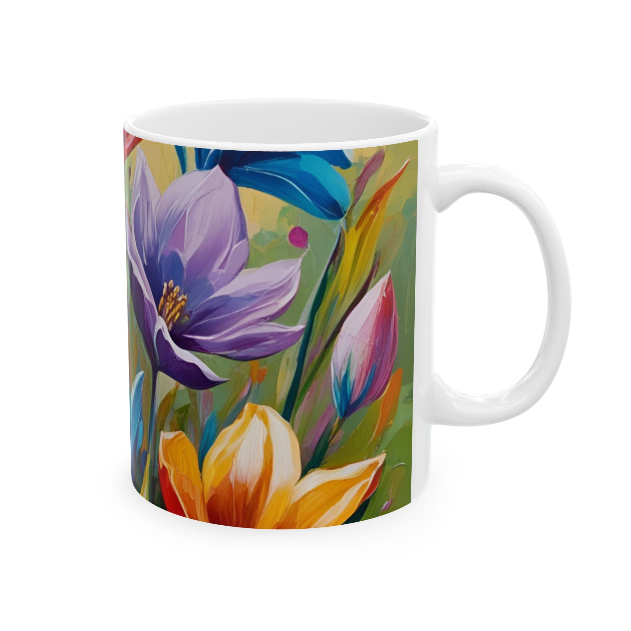 Vibrant Floral Ceramic Mug - 11oz & 15oz - Perfect Gift for Garden Lovers - Image 7