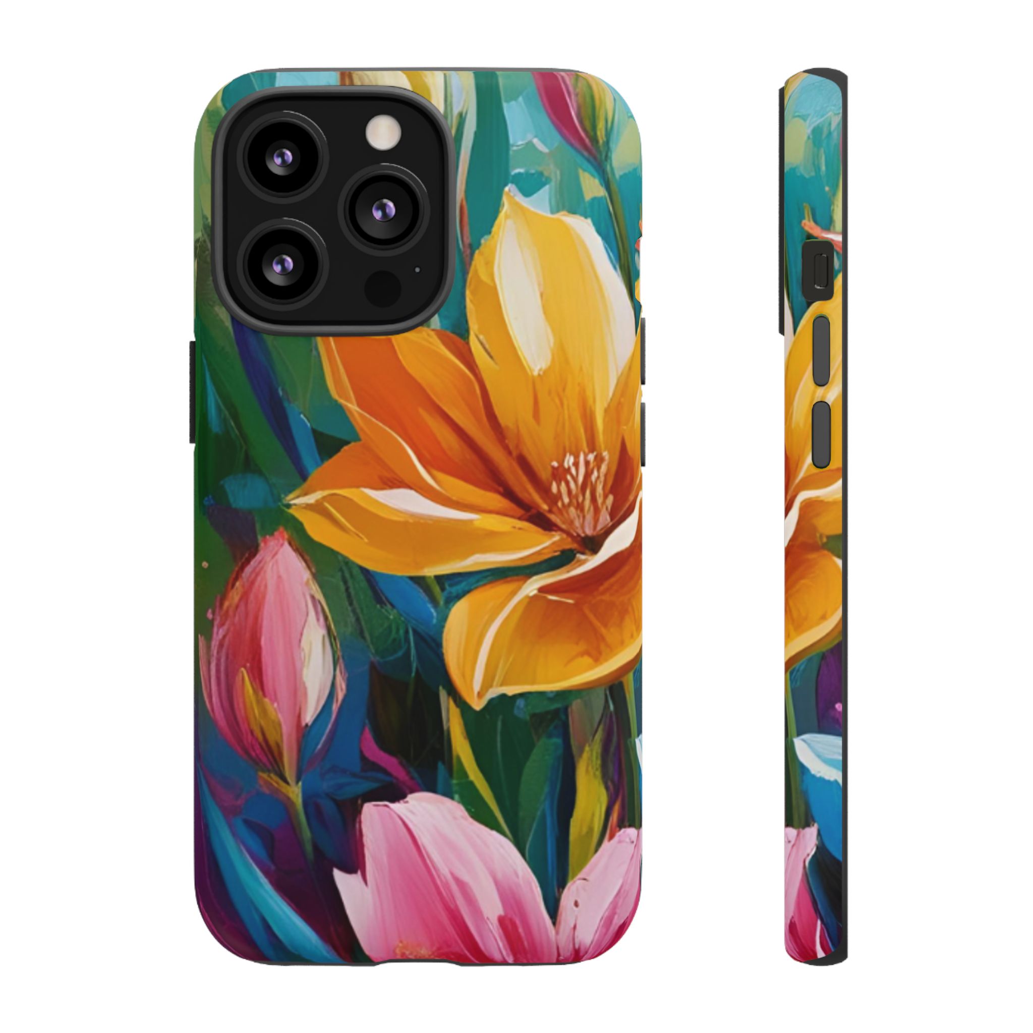 Floral Tough Phone Case - Vibrant Flower Design for Nature Lovers - Image 37