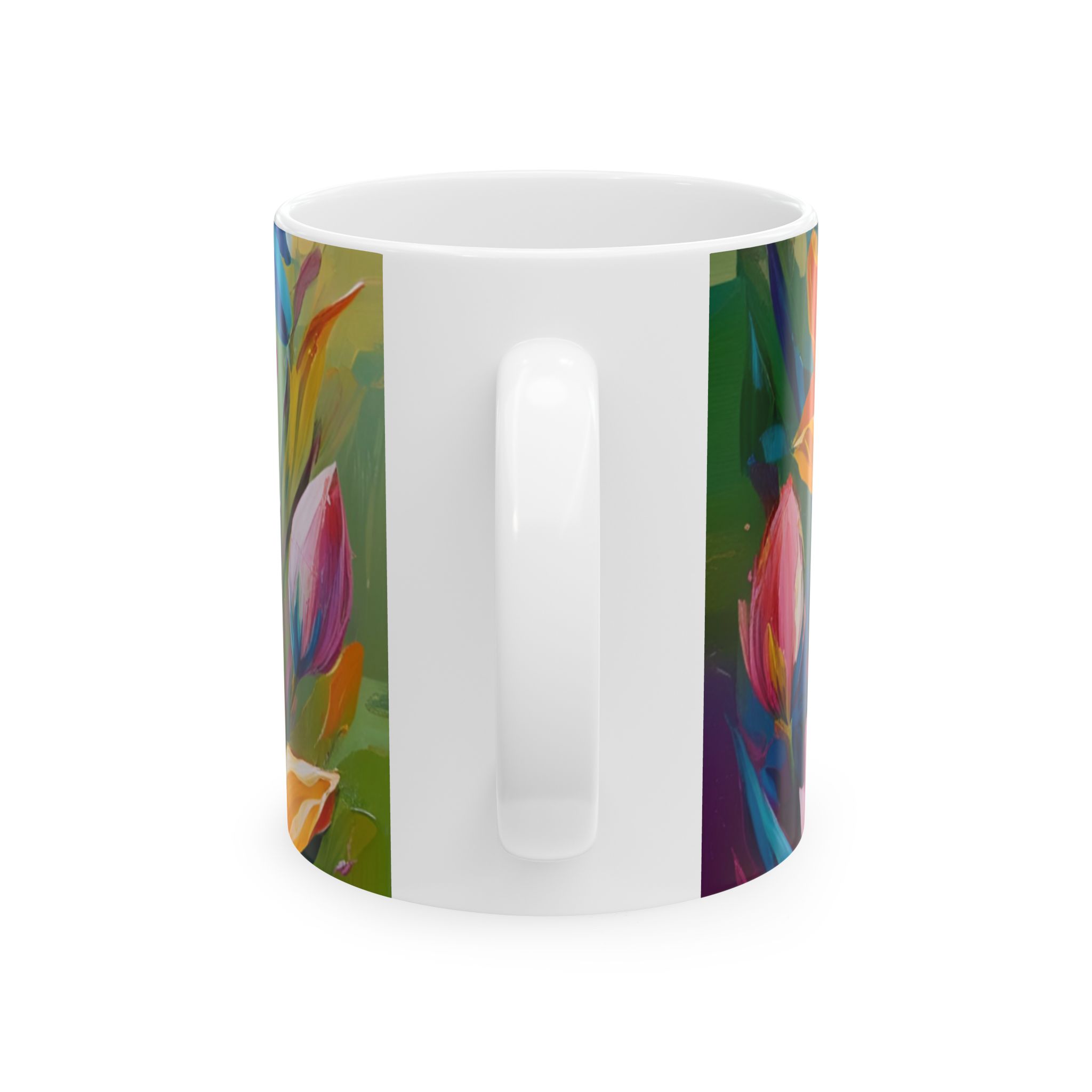 Vibrant Floral Ceramic Mug - 11oz & 15oz - Perfect Gift for Garden Lovers - Image 5