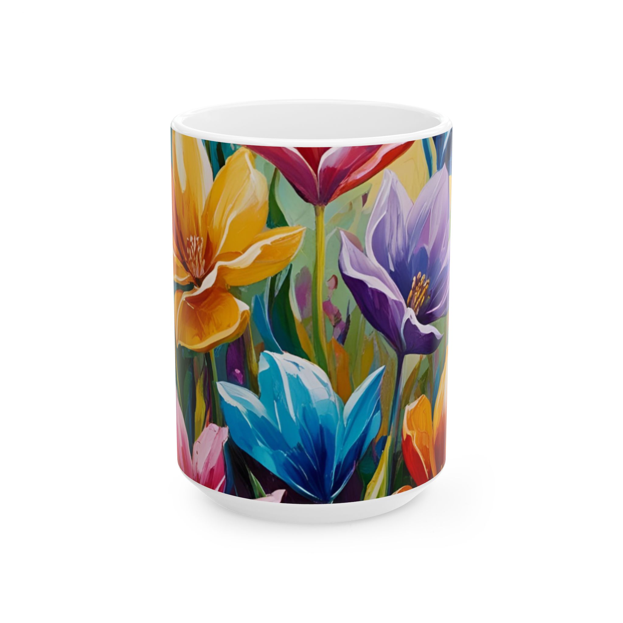 Vibrant Floral Ceramic Mug - 11oz & 15oz - Perfect Gift for Garden Lovers - Image 8